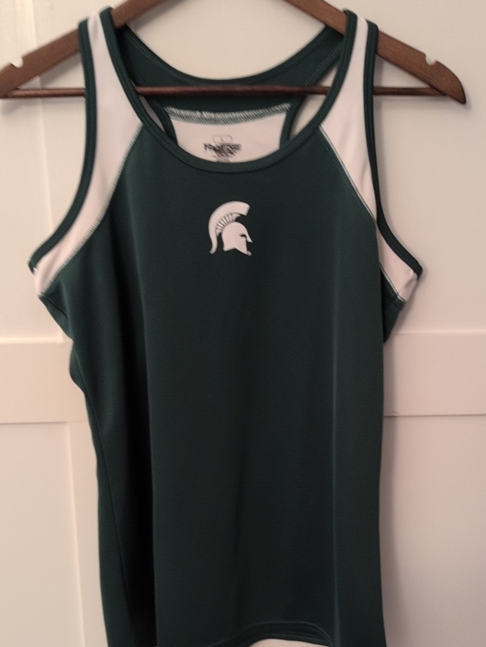 Pro Edge MSU Dark Green Athletic Tank Top with White Accents